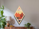 Retro Pinnacles National Park Travel Poster Canvas Texture Print, Travel Decor Art, Midcentury Modern Decor California Travel Art