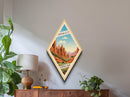 Pinnacles National Park Diamond Formed Travel Print Canvas Art Print, Canvas Wall Art, Travel Present, California Travel Art