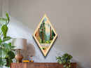 Retro Redwood National Park Travel Poster Canvas Texture Print, Travel Decor Art, Midcentury Modern Decor California Travel Art