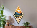 Rocky Mountain National Park Diamond Shaped Travel Poster Canvas Art Print, Canvas Wall Art, Travel Gift, Colorado Travel Art