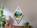 Rocky Mountain National Park Diamond Formed Adventure Poster Wall Art Art Print, Canvas Wall Art, Travel Gift, Colorado Travel Art