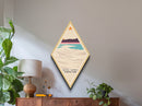 White Sands National Park Diamond Shaped Travel Poster Canvas Art Print, Canvas Wall Art, Travel Gift, New Mexico Travel Art