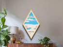 White Sands National Park Diamond Shaped Travel Print Wall Artwork Art Print, Canvas Wall Art, Travel Gift, New Mexico Travel Art