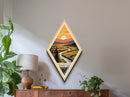 Yellowstone National Park Diamond Shaped Travel Poster Canvas Art Print, Canvas Wall Art, Travel Gift, Idaho Travel Art
