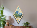 Yosemite National Park Travel Poster Canvas Texture Print, Travel Decor Art, Midcentury Modern Retro Decor California Travel Art
