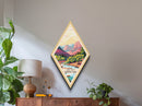 Zion National Park Diamond Shaped Travel Poster Canvas Art Print, Canvas Wall Art, Travel Gift, Utah Travel Art