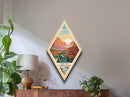 Retro Zion National Park Adventure Poster Wall Art Texture Print, Travel Decor Art, Midcentury Modern Decor Utah Travel Art