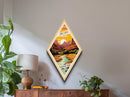 Zion National Park Travel Poster Wall Art Texture Print, Travel Decor Art, Midcentury Modern Retro Decor Utah Travel Art