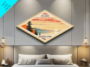 Acadia National Park Diamond Shaped Travel Print Art Wall Art Art Print, Canvas Wall Art, Travel Present, Maine Travel Art