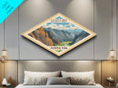 Black Canyon of the Gunnison Diamond Shaped Travel Poster Art Canvas Art Print, Canvas Wall Art, Travel Gift, Colorado Travel Art