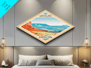 Canyonlands National Park Diamond Shaped Travel Poster Art Canvas Art Print, Canvas Wall Art, Travel Gift, Utah Travel Art