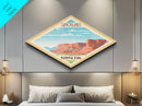 Canyonlands National Park Travel Poster Art Canvas Texture Print, Travel Decor Art, Midcentury Modern Retro Decor Utah Travel Art