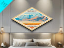 Death Valley National Park Diamond Shaped Travel Poster Art Canvas Art Print, Canvas Wall Art, Travel Gift, California Travel Art