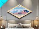 Death Valley National Park Diamond Formed Travel Poster Art Canvas Art Print, Canvas Wall Art, Travel Present, California Travel Art