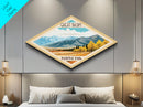 Great Basin National Park Diamond Shaped Travel Poster Art Canvas Art Print, Canvas Wall Art, Travel Gift, Nevada Travel Art