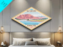 Great Sand Dunes National Park Diamond Shaped Travel Poster Art Canvas Art Print, Canvas Wall Art, Travel Gift, Colorado Travel Art