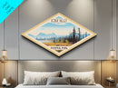 Kobuk Valley National Park Diamond Formed Travel Poster Art Canvas Art Print, Canvas Wall Art, Travel Gift, Alaska Travel Art