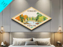 Voyageurs National Park Diamond Shaped Travel Poster Art Canvas Art Print, Canvas Wall Art, Travel Gift, Minnesota Travel Art