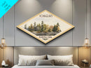 Voyageurs National Park Diamond Shaped Travel Poster Canvas Art Print, Canvas Wall Art, Travel Gift, Minnesota Landscape