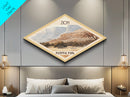 Zion National Park Diamond Shaped Travel Poster Canvas Art Print, Canvas Wall Art, Travel Gift, Utah Landscape