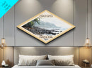 American Samoa National Park Diamond Shaped Travel Print Canvas Art Print, Canvas Wall Art, Travel Present, American Samoa Landscape