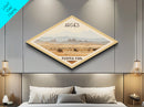 Arches National Park Diamond Shaped Travel Poster Canvas Art Print, Canvas Wall Art, Travel Gift, Utah Landscape