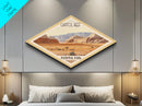 Retro Capitol Reef National Park Travel Poster Canvas Texture Print, Travel Decor, Midcentury Modern Decor Utah Landscape