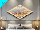 Capitol Reef National Park Diamond Shaped Travel Poster Canvas Art Print, Canvas Wall Art, Travel Gift, Utah Landscape