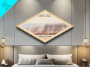 Capitol Reef National Park Diamond-Shaped Travel Poster Canvas Artwork Print, Canvas Wall Art, Travel Gift, Utah Landscape