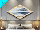 Crater Lake National Park Travel Poster Canvas Texture Print, Travel Decor, Midcentury Modern Retro Decor Oregon Landscape