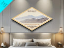 Death Valley National Park Diamond Shaped Travel Poster Canvas Art Print, Canvas Wall Art, Travel Gift, California Landscape
