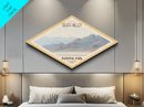 Death Valley National Park Diamond-Formed Travel Poster Canvas Art Print, Canvas Wall Art, Travel Gift, California Landscape