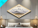 Retro Denali National Park Travel Poster Canvas Texture Print, Travel Decor, Midcentury Modern Decor Alaska Landscape