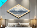MCM Gates of the Arctic National Park Diamond Shaped Travel Poster Canvas Art Print, Canvas Wall Art, Travel Gift, Alaska Landscape