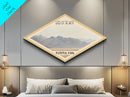 Gates of the Arctic National Park Diamond Shaped Travel Poster Canvas Art Print, Canvas Wall Art, Travel Gift, Alaska Landscape