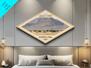 Guadalupe Mountains National Park Diamond Shaped Travel Poster Canvas Art Print, Canvas Wall Art, Travel Gift, Texas Landscape