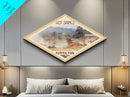 Hot Spring National Park Diamond Shaped Adventure Poster Wall Art Art Print, Canvas Wall Art, Travel Gift, Arkansas Landscape