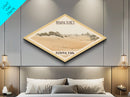 Indiana Dunes National Park Travel Poster Canvas Texture Print, Travel Decor, Midcentury Modern Retro Decor Indiana Landscape