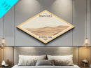 Indiana Dunes National Park Diamond Shaped Travel Poster Canvas Art Print, Canvas Wall Art, Travel Gift, Indiana Landscape