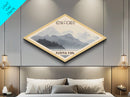 Kenai Fjords National Park Diamond Shaped Travel Poster Canvas Art Print, Canvas Wall Art, Travel Gift, Alaska Landscape
