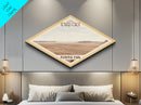 Petrified Forest National Park Diamond Shaped Travel Poster Canvas Art Print, Canvas Wall Art, Travel Gift, Arizona Landscape
