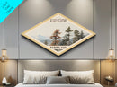 Rocky Mountain National Park Diamond Shaped Travel Print Wall Art Art Print, Canvas Wall Art, Travel Gift, Colorado Landscape