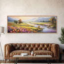 Panoramic Mountain and Forest Canvas Wall Art, Hill and Trees Canvas Wall Decor, Nature and Forest Decoration, Canvas Print Home Decor