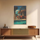 Pool Decor, Bar Decor, Outdoor Wall Decor, Canvas Print, Wall Hanging, Portrait Art, Apartment Wall Decor, First Home Gift, Trendy Wall Art