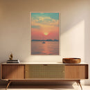 Ocean Wall Art, Sunset, Coastal Wall Art, Canvas Print, Wall Hanging, Portrait Art, Housewarming Gift, Family Home Decor, Living Room Prints