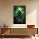 The Call Of Cthulhu - Portrait Of The Grim Reaper - Framed Canvas Print - Halloween Decor - Halloween Clearance - HP Lovecraft
