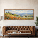 Springtime Panoramic Print - Texas Hill Country In The Spring - Framed Canvas Print - Beautiful Living Room Decor - Country Art - Farmhouse