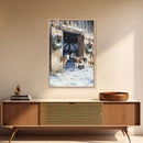 Cute Goats In The Winter, Rustic Farmhouse Wall Art, Holiday Gift, Gallery Wall Decor, Winter Vibes, Christmas 2024 Wall Art
