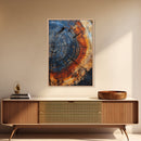 Tree Ring Framed Canvas Wall Art, Home Decor, Modern Farmhouse, Rustic and Eclectic, Kitsch Minimalist Home Decor, Living Room Wall Art
