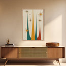 Retro Mid Century Modern Star Burst, 1950s Style Wall Art, Canvas Print, Star Burst Canvas, Retro Home Decor, Starburst Wall Art